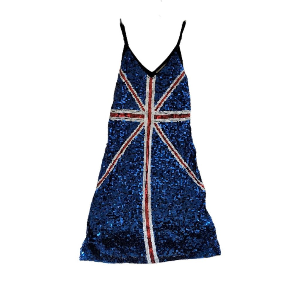Anna -Kaci Sparkle & Shine Collection Blue, Red, White Slip Dress - Picture 14 of 16